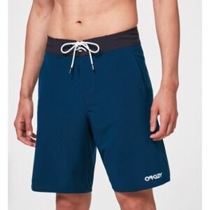 Oakley Double Up 20 RC Mens Boardshorts Blue Teal Stretch Lightweight 38" Waist